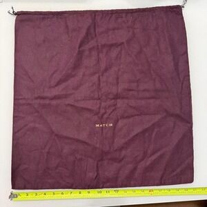 Match Pewter Large Purple Drawstring Dust Bag Storage Bag Made in Italy